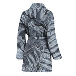 Fern Fossil Print Women's Bathrobe
