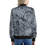 Fern Fossil Print Women's Bomber Jacket