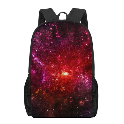 Fiery Nebula Universe Galaxy Space Print 17 Inch Backpack