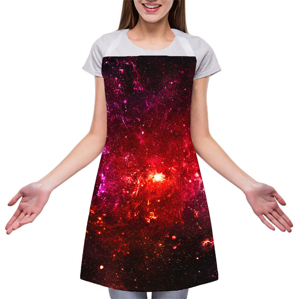 Fiery Nebula Universe Galaxy Space Print Adjustable Apron
