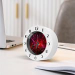 Fiery Nebula Universe Galaxy Space Print Alarm Clock