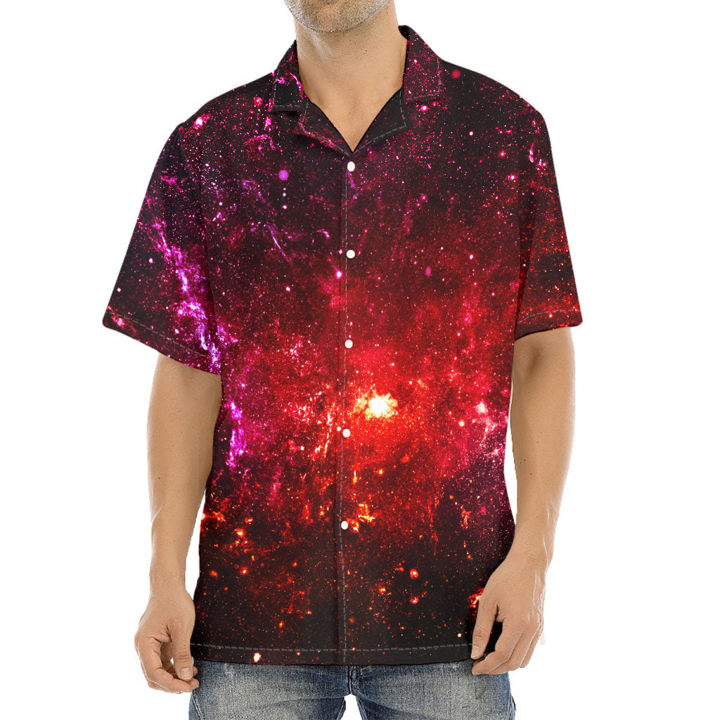 Fiery Nebula Universe Galaxy Space Print Aloha Shirt