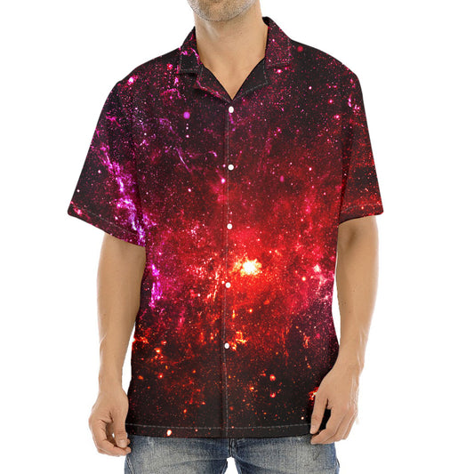 Fiery Nebula Universe Galaxy Space Print Aloha Shirt