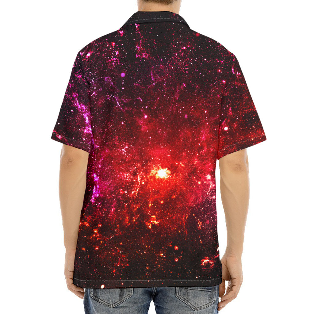 Fiery Nebula Universe Galaxy Space Print Aloha Shirt