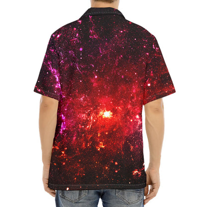 Fiery Nebula Universe Galaxy Space Print Aloha Shirt