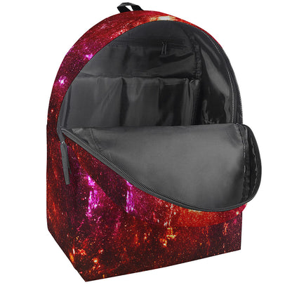 Fiery Nebula Universe Galaxy Space Print Backpack