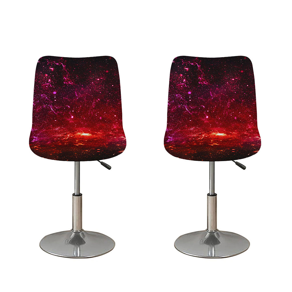 Fiery Nebula Universe Galaxy Space Print Bar Stool Covers