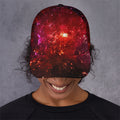 Fiery Nebula Universe Galaxy Space Print Baseball Cap