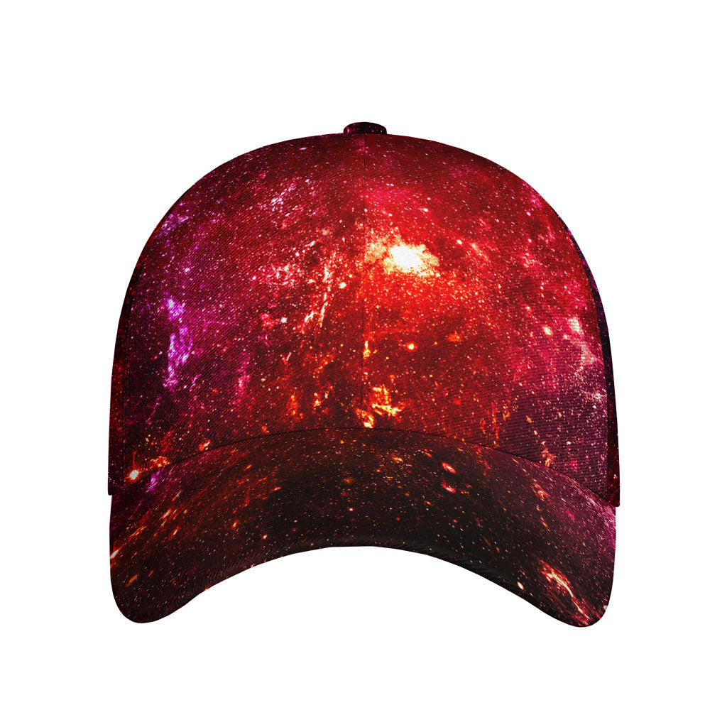 Fiery Nebula Universe Galaxy Space Print Baseball Cap