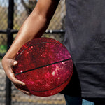 Fiery Nebula Universe Galaxy Space Print Basketball
