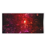 Fiery Nebula Universe Galaxy Space Print Beach Towel