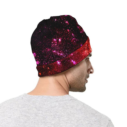Fiery Nebula Universe Galaxy Space Print Beanie