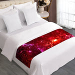 Fiery Nebula Universe Galaxy Space Print Bed Runner