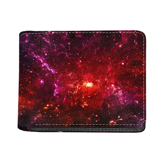 Fiery Nebula Universe Galaxy Space Print Bifold Wallet