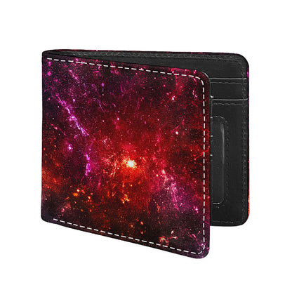 Fiery Nebula Universe Galaxy Space Print Bifold Wallet