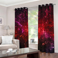 Fiery Nebula Universe Galaxy Space Print Dimout Grommet Curtains