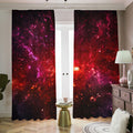 Fiery Nebula Universe Galaxy Space Print Dimout Pencil Pleat Curtains