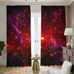 Fiery Nebula Universe Galaxy Space Print Blackout Pencil Pleat Curtains