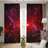 Fiery Nebula Universe Galaxy Space Print Blackout Pencil Pleat Curtains