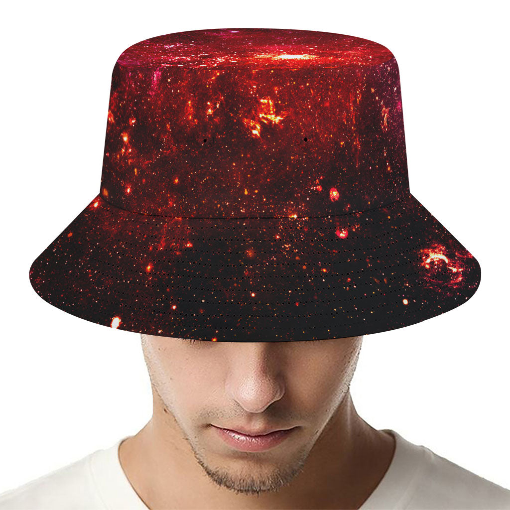 Fiery Nebula Universe Galaxy Space Print Bucket Hat
