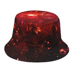 Fiery Nebula Universe Galaxy Space Print Bucket Hat