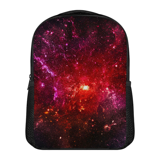 Fiery Nebula Universe Galaxy Space Print Casual Backpack