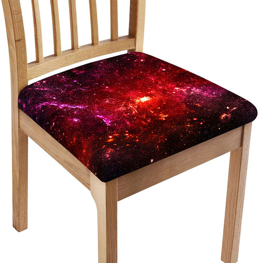 Fiery Nebula Universe Galaxy Space Print Chair Cushion Cover