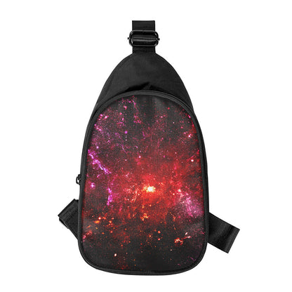 Fiery Nebula Universe Galaxy Space Print Chest Bag