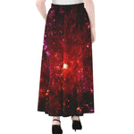 Fiery Nebula Universe Galaxy Space Print Chiffon Maxi Skirt