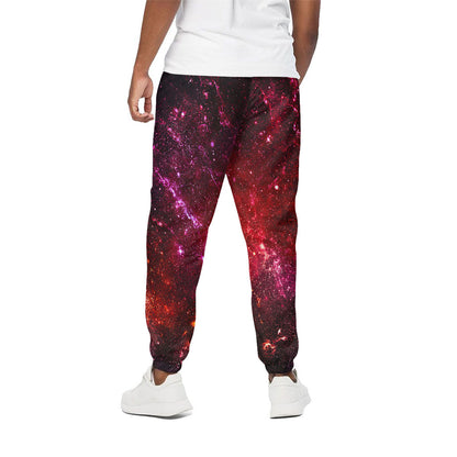 Fiery Nebula Universe Galaxy Space Print Cotton Pants