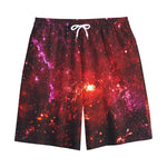 Fiery Nebula Universe Galaxy Space Print Cotton Shorts