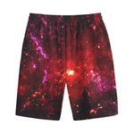 Fiery Nebula Universe Galaxy Space Print Cotton Shorts