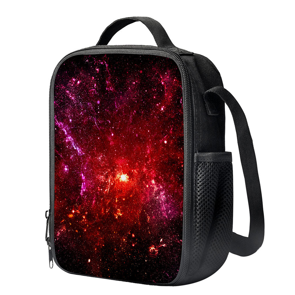 Fiery Nebula Universe Galaxy Space Print Crossbody Lunch Bag