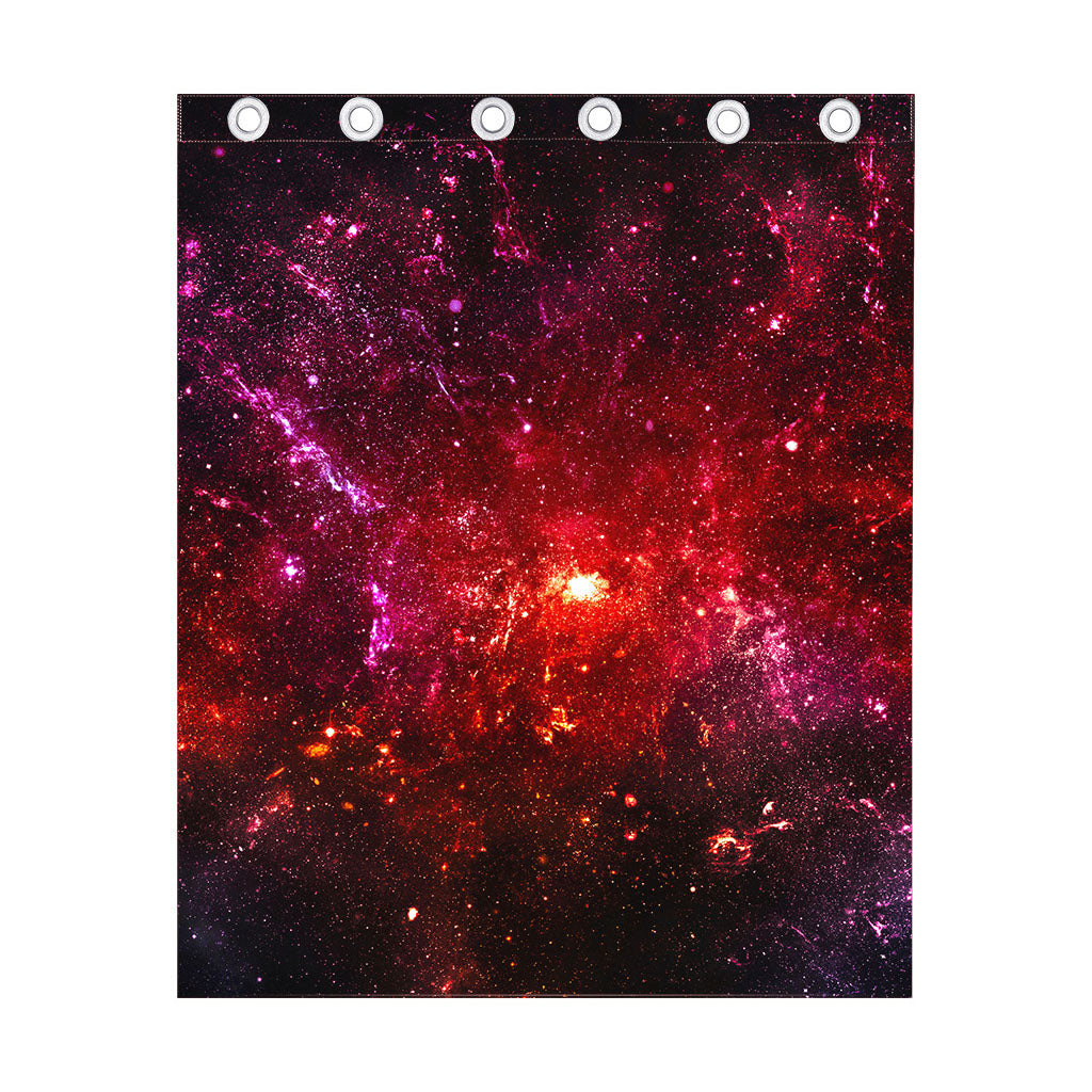 Fiery Nebula Universe Galaxy Space Print Curtain