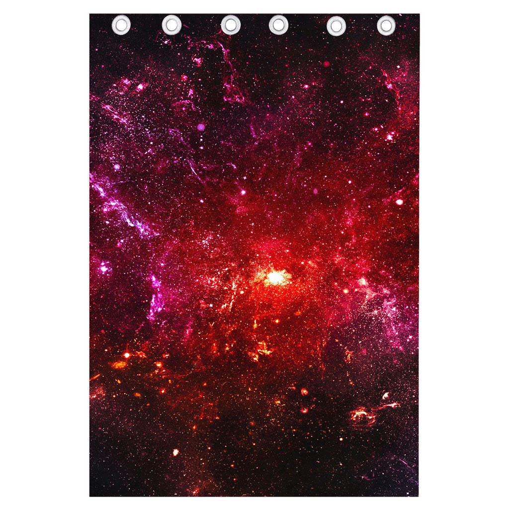 Fiery Nebula Universe Galaxy Space Print Curtain