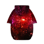 Fiery Nebula Universe Galaxy Space Print Dog Zip Up Hoodie