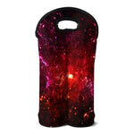 Fiery Nebula Universe Galaxy Space Print Double Neoprene Wine Tote