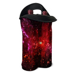 Fiery Nebula Universe Galaxy Space Print Double Neoprene Wine Tote