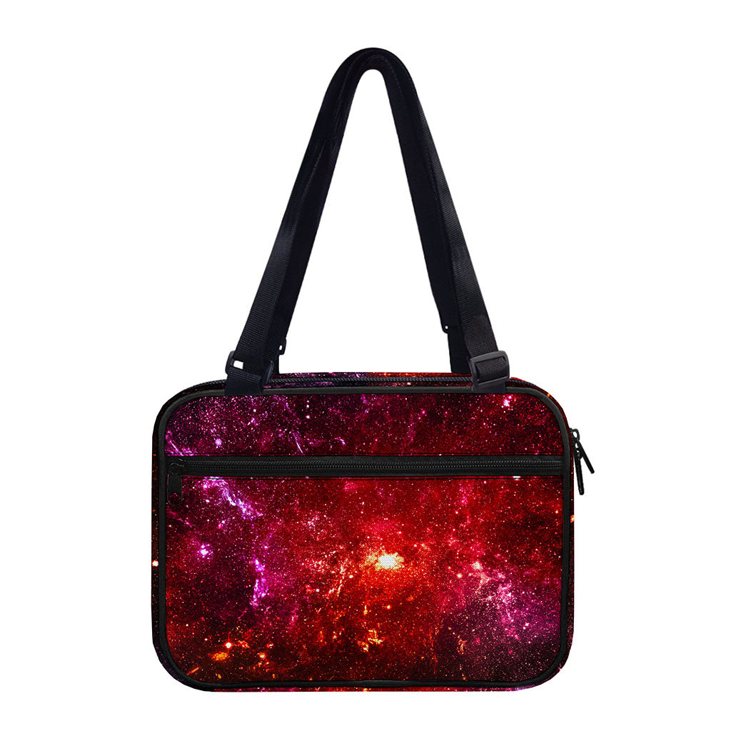 Fiery Nebula Universe Galaxy Space Print Double Strap Bible Bag