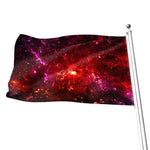 Fiery Nebula Universe Galaxy Space Print Flag