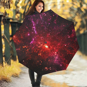 Fiery Nebula Universe Galaxy Space Print Foldable Umbrella