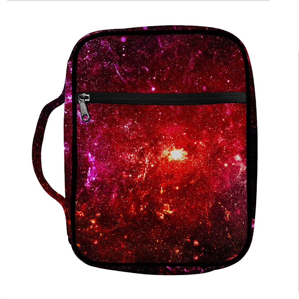 Fiery Nebula Universe Galaxy Space Print Front Pocket Bible Bag