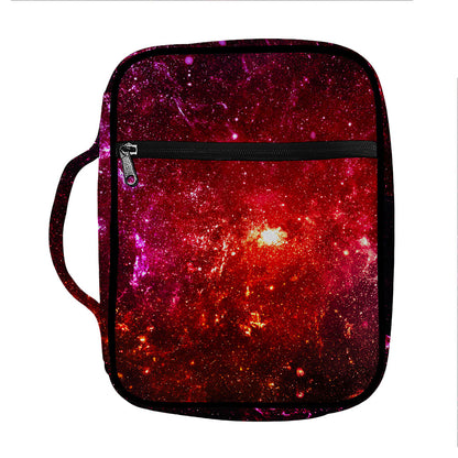Fiery Nebula Universe Galaxy Space Print Front Pocket Bible Bag