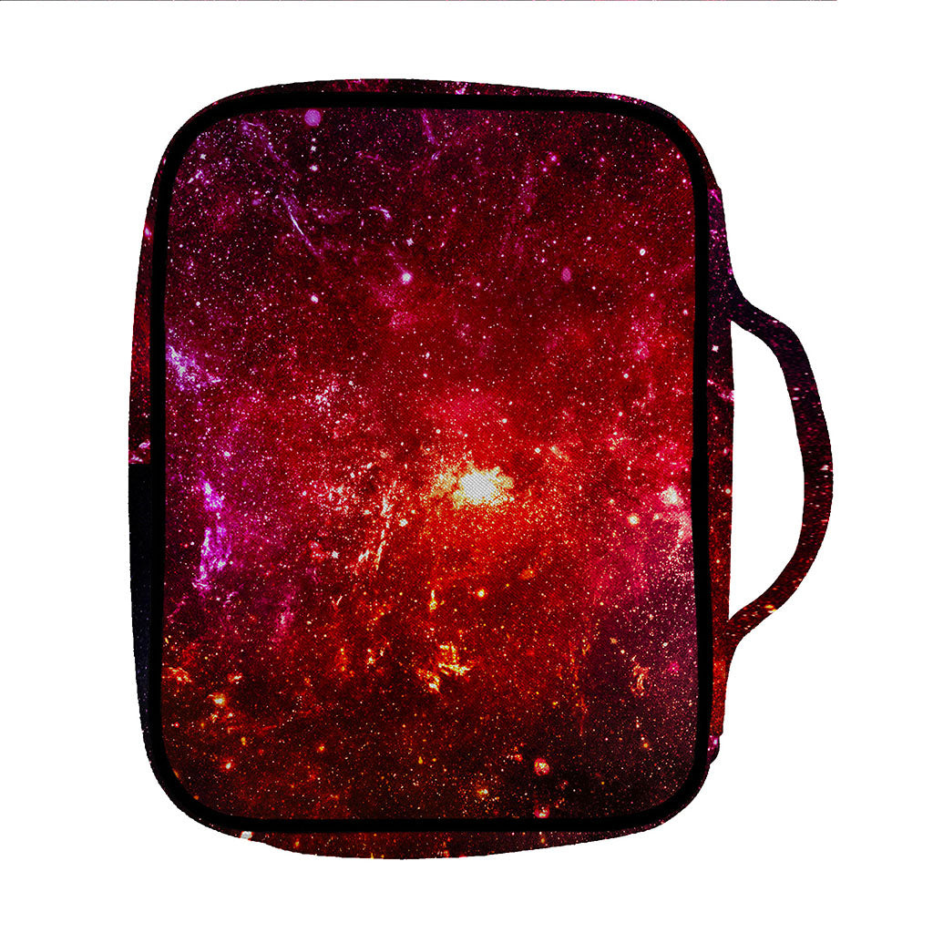 Fiery Nebula Universe Galaxy Space Print Front Pocket Bible Bag