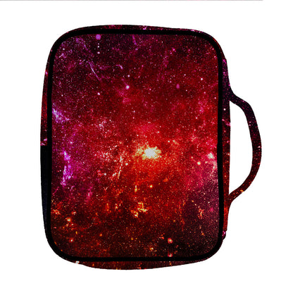 Fiery Nebula Universe Galaxy Space Print Front Pocket Bible Bag