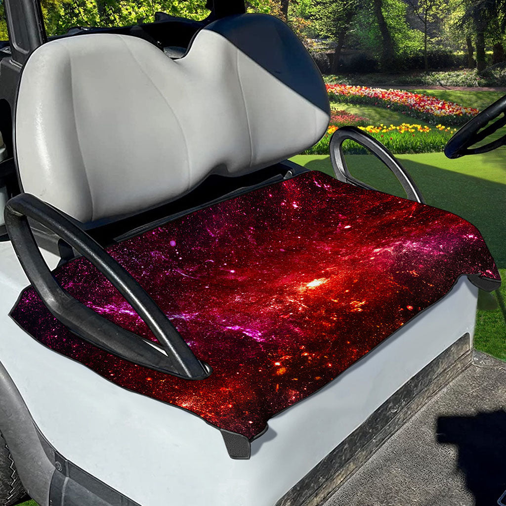 Fiery Nebula Universe Galaxy Space Print Golf Cart Seat Cover