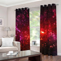 Fiery Nebula Universe Galaxy Space Print Grommet Curtains