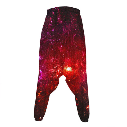Fiery Nebula Universe Galaxy Space Print Hammer Pants