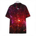 Fiery Nebula Universe Galaxy Space Print Hawaiian Shirt