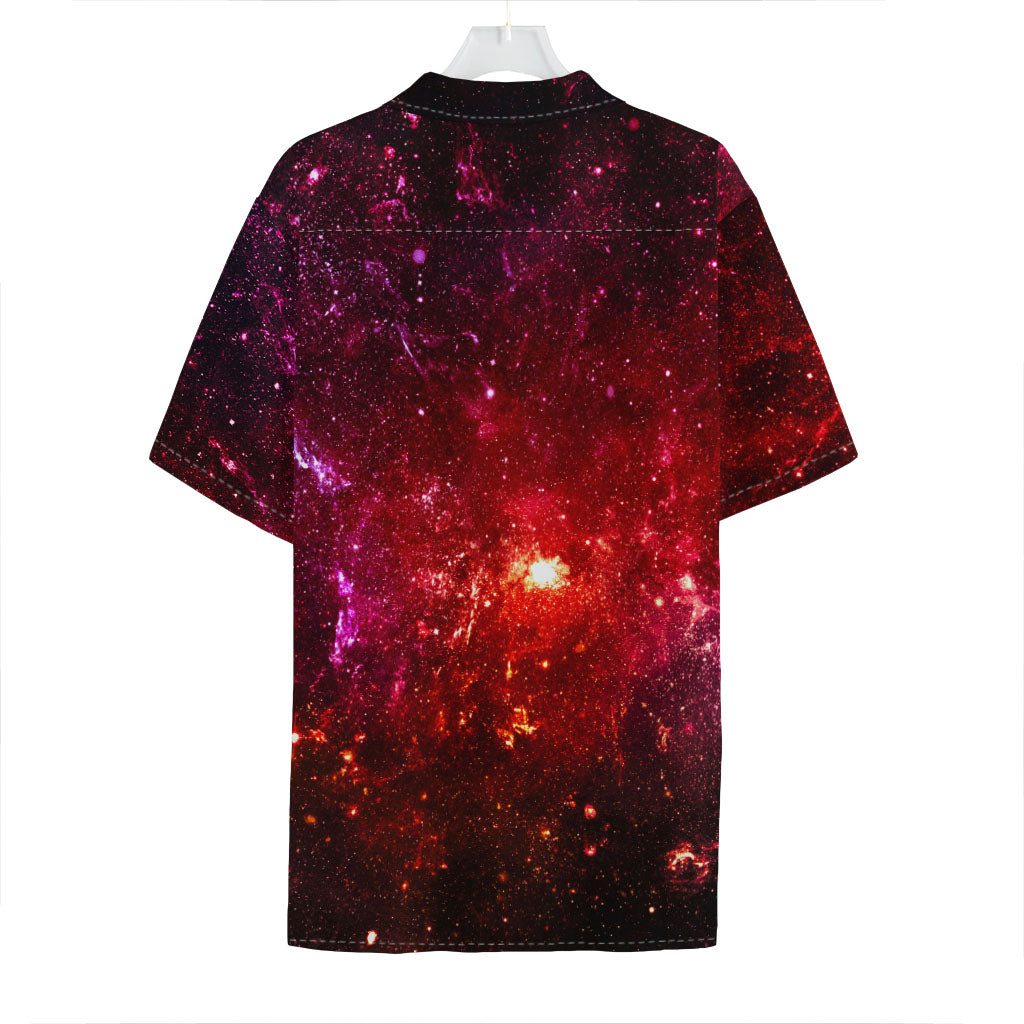 Fiery Nebula Universe Galaxy Space Print Hawaiian Shirt